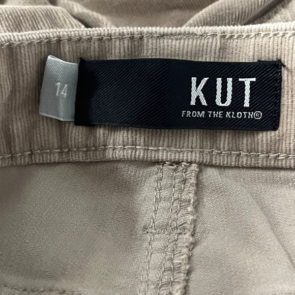 Kut From The Kloth Diana Stretch Skinny Tan Corduroy Size 14 - Picture 6 of 7
